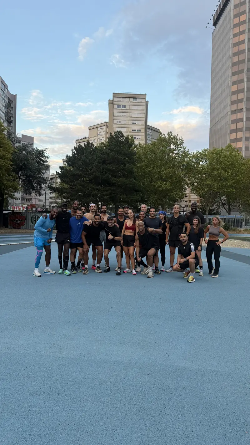 Les membres du run club réunis après la séance